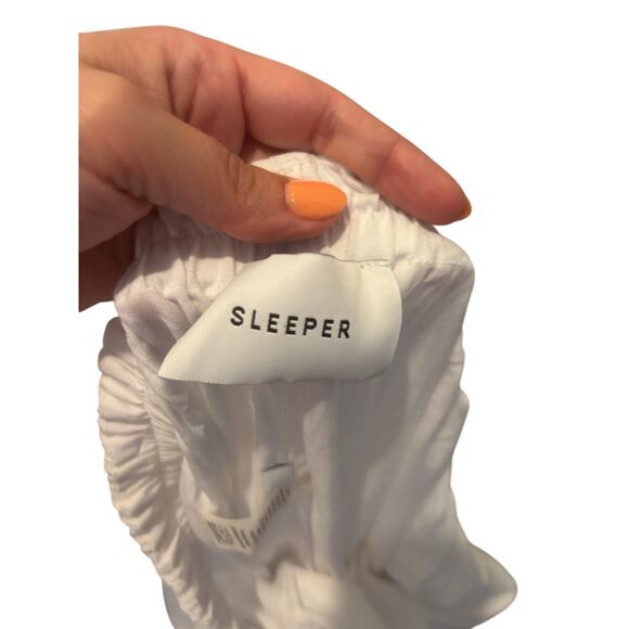 Sleeper Party Pajamas Set with Feather Trim in White XL NWT $390 - Picture 12 of 13